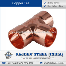 Light Weight Accurate Dimensions Copper Tee Available in Cost Effective Rates